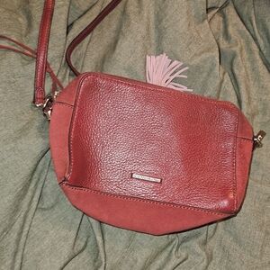 Rebecca Minkoff Suede And Leather tassel crossbody